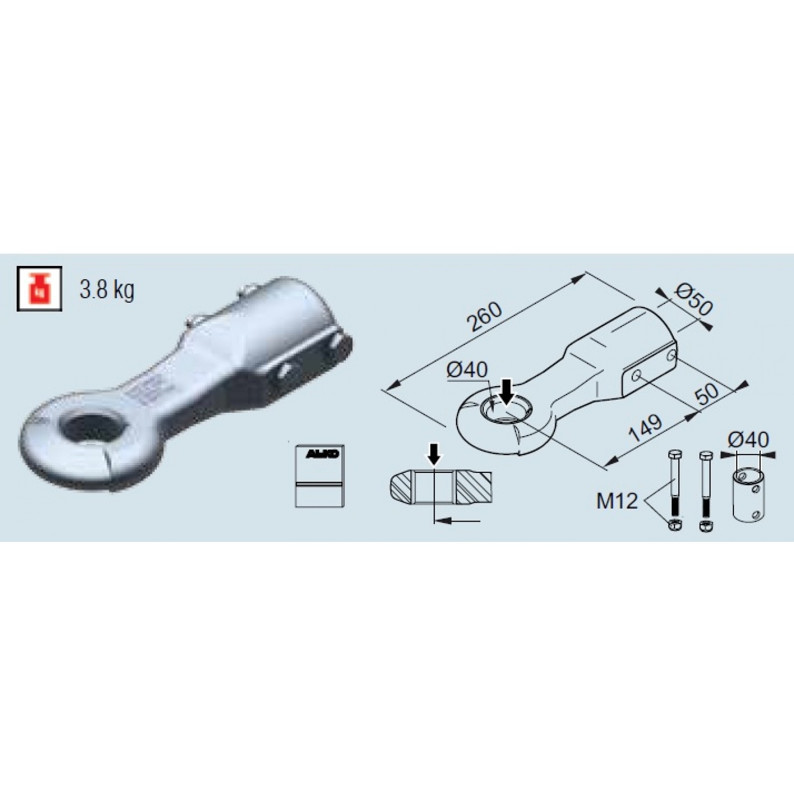 Ochet Al-Ko DIN D40/F, compatibil 101VB