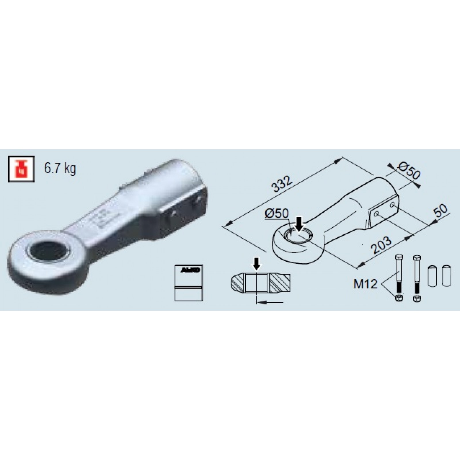 Ochet Al-Ko DIN D50, compatibil 161/251 VB