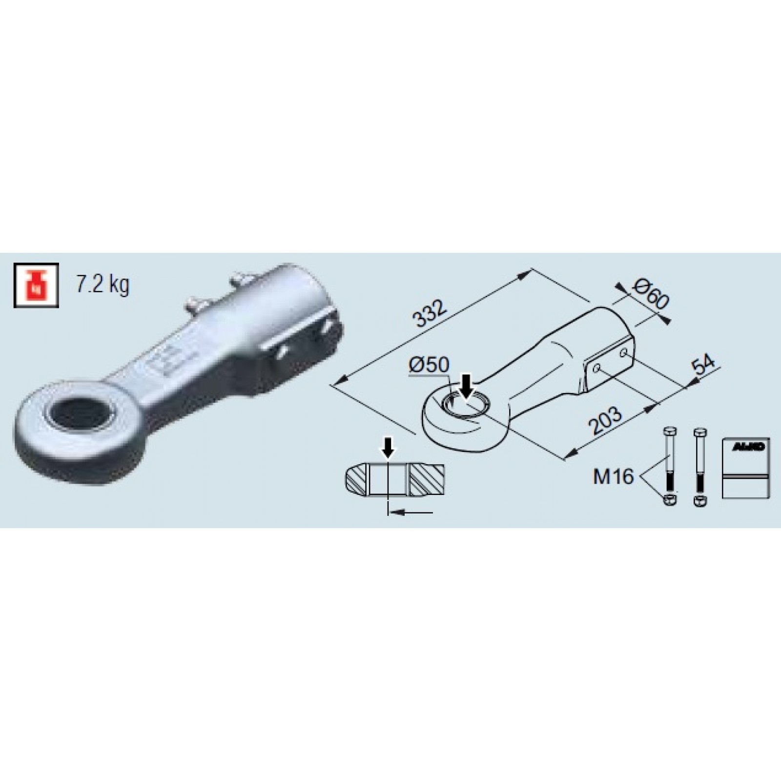 Ochet Al-Ko DIN D50, compatibil 351 VB, 2.8 VB/1-C